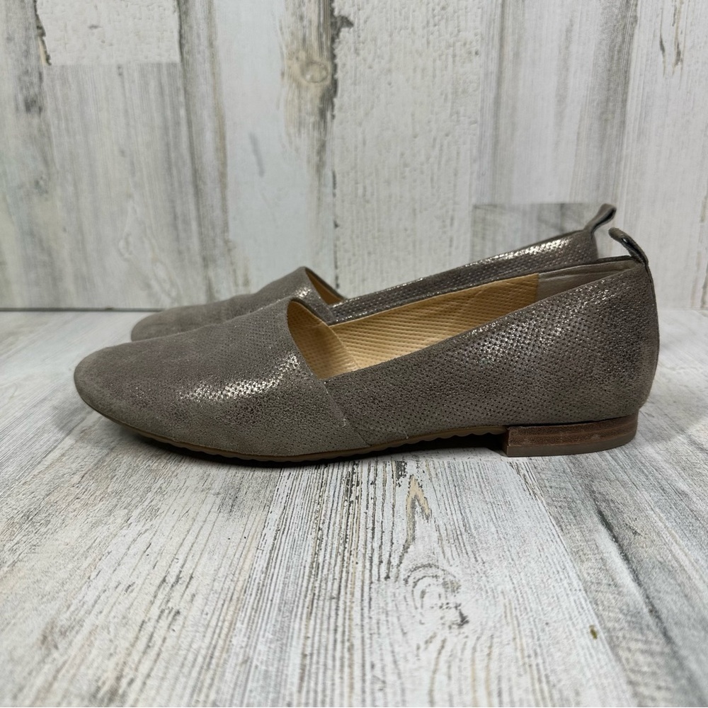 Paul Green Metallic Leather‎ Loafers with Subtle Textured Finish #71